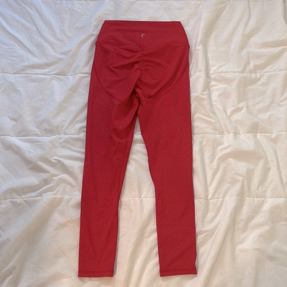 Zyia Red Leopard Scrunchy What Light n Tight Hi-Rise 7/8 - Picture 7 of 13